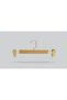 Wooden (Gold Hook Lama) Clothes Hangers for Pants and Skirts, Natural Color, 48 Pieces - 2