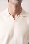 Dawson Polo V-Neck Buttonless Short Sleeve Slim Knitwear Men's T-Shirt - Beige - 4