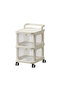 2-Tier Portable Plastic Storage Cabinet with Clear Acrylic Panels - 36x26.5x46CM - 2