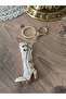 White Stone Keychain & Bag Charm with Boot Figure – Stylish Bag Ornament - 3