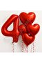 Red Number Heart Foil Balloon Set Age-4
