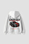 The Charger Legacy Printed Oversize Unisex White Hoodie