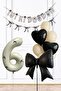 Black Bow Concept Birthday Balloon Set Age Balloon Set228