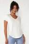 Women's V-Neck White Basic T-Shirt |   Cotton Short Sleeve Casual T-Shirt