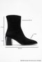 Siena Black Suede Women's Thick Heeled Boots - 3