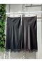 Women's Bitter Brown Back Slit Regular Waist Satin Stylish Skirt - 3