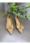 Tan Stone Bowknot Women's Daily Ballerinas - 4