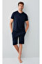 Men'S, Navy Blue, 100% Cotton, (Socks Included) 3-Piece Set - 3