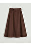 Soulife Brown Waistband A-Line Skirt, Pack of Belt - 5