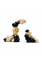 Black Cream & Chrome Gold 65-Piece Balloon Chain |   Graduation, Birthday, Baby Shower, Engagement/Wedding Decoration - 3