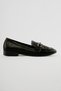 Women's Loafer Gold Buckle Casual Shoes Elio Black - 2