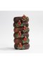 6-Piece Wooden Snack Bowl / Bowl with Pomegranate Detail, 9 cm Small Size - 2