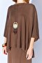 Women's Coffee 172 Low Sleeve Blouse and Long Pique Modal Skirt Set - 5
