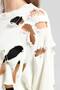 Women's Knitwear Laser Cut Detailed Design Tunic Sweater - 8