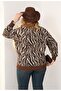 Plus Size Patterned Soft Sweater - 7