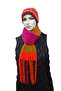 Special Design Hand Knitted Woolen Colorful Scarf and Beanie Set