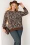 Plus Size Patterned Soft Sweater - 3