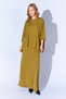 Women's Oil Green 172 Low-Sleeve Blouse and Long Pique Modal Skirt Set - 4