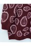 Patterned Beard Rope Knitwear Tunic Sweater - Burgundy Pink - Pink - 2