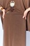 Women's Coffee 172 Low Sleeve Blouse and Long Pique Modal Skirt Set - 6