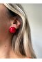 Burgundy Ball Earrings - 2