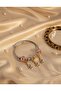 Special Design Snake and Peace Themed Steel Charm Bracelet - 2