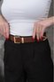 Gold Buckle End Set Trouser Belt Jeans Belt Jacket Belt Dress Belt Shirt Belt - 3
