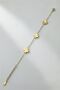 Women's Gold Steel Bracelet - Adjustable Elegant Chain with Lucky Clover Figure - 2