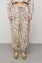 Women's Botanical Line Embroidered Waist Lace-Up Bohemian Trousers
