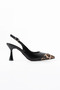 Heeled Leopard Print Shoes Meet the Timeless Elegance of Black: Stiletto for Bold Steps. - 3