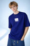 Men's Cycling Group Linear Graphic Design Navy Blue T-Shirt - 2