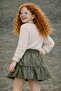 Girl's Leather Skirt with Chain Detail - 3