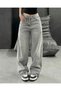 Y2K Streetwear Detail Gray Jean Pants - 3