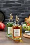 Set of 2 500 ml Glass Oil and Vinegar Bowls Gold Ckr3891 - 3