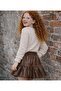 Girl's Leather Skirt with Chain Detail - 3