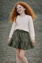 Girl's Leather Skirt with Chain Detail