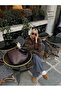 Bahes Women's Braided Leather Large Size Tote Model Handbag and Shoulder Bag - 7