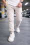Men's Pants with Pockets, High Waist, Zippered Elastic Cuffs - 3