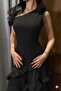 فستان ناعم اسود - 2
