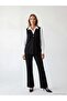 Black V-Neck Women's Vest (S6) - 2