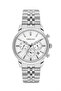 Men's Wristwatch Quartz Movement – Silver & Gold Steel Band, White Dial Dm-00111G-A1