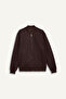 Slim Fit College Collar Bomber Suede Brown Men's Coat A3866Ax/Bn192 - 4
