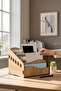 Wooden Desktop Organizer 6-Compartment Document Stand - 3