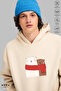 Unisex Hoodie Long Sleeve Teddy Bear Love Printed Hooded Oversized 100% Cotton Combed Cotton Sweatshirt - 2