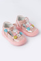 Genuine Leather Orthopedic Sole-Stitched Velcro Baby Girl First Step Sandals - Wide Fit
