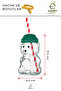 Barista Glass Cold Drink Cup Teddy Bear Cup 500 ml Cute Glass Mug with Lid - 3