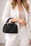 Women's Black Medium Size Shoulder and Hand Bag with Zipper, Daily Stylish, Multi-Compartment - 2