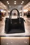 Women's Black Hand and Shoulder Bag with Zipper, Daily Stylish Bag - 2