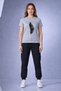 Unisex Oversize Cotton Feather Print T-Shirt and Sweatpants Set