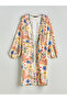 Nevavm Shawl Collar Patterned Oversize Women's Kimono with a Difference - 5
